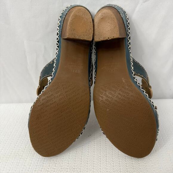 L Artiste Sandals Womens 9 Multicolor Flowers Leather Boho Hippie Spring Step 40 - Picture 11 of 11